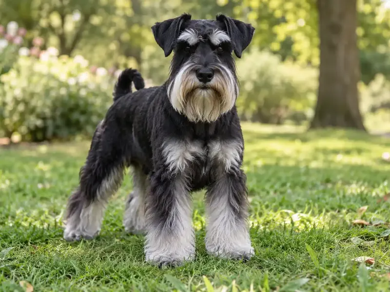 Törpe schnauzer fekete-ezüst
