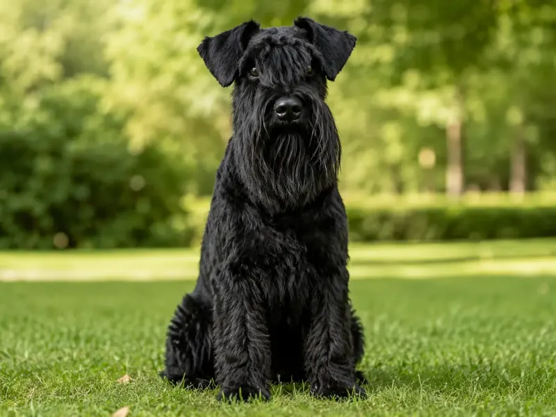 Közép schnauzer fekete