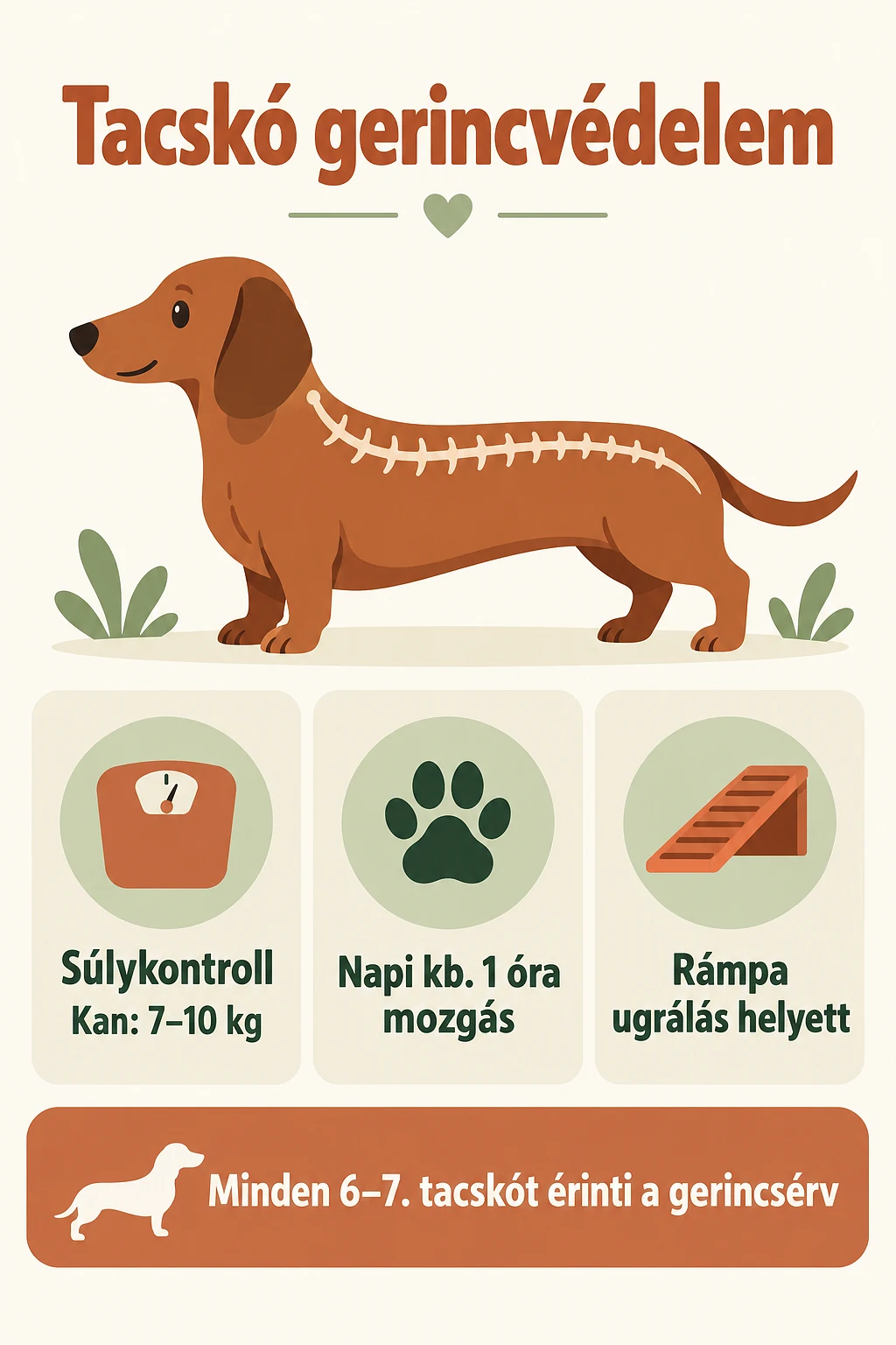 Tacskó gerincvédelem