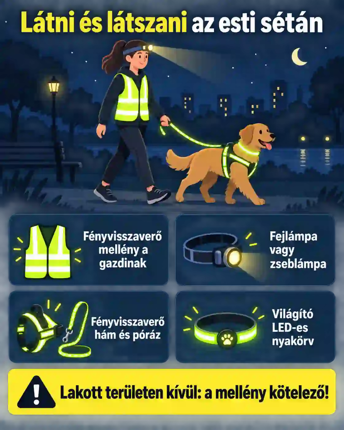 Láthatóság esti sétákon