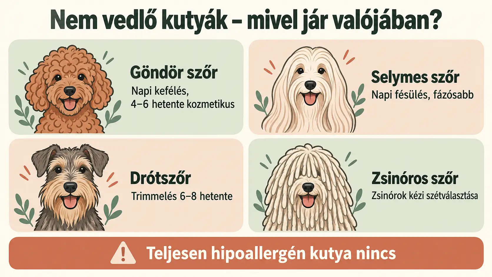 Nem vedlő kutyák